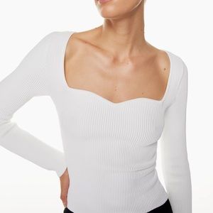 Aritzia Babaton Sculpt Knit Sweetheart Longsleeve NEW
